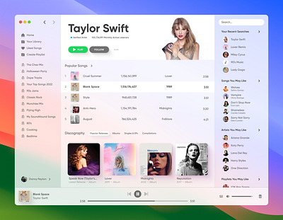 Spotify Redesign Concept (Light Mode) design desktop app desktop application figma music player spotify ui user experience user interface ux uxui