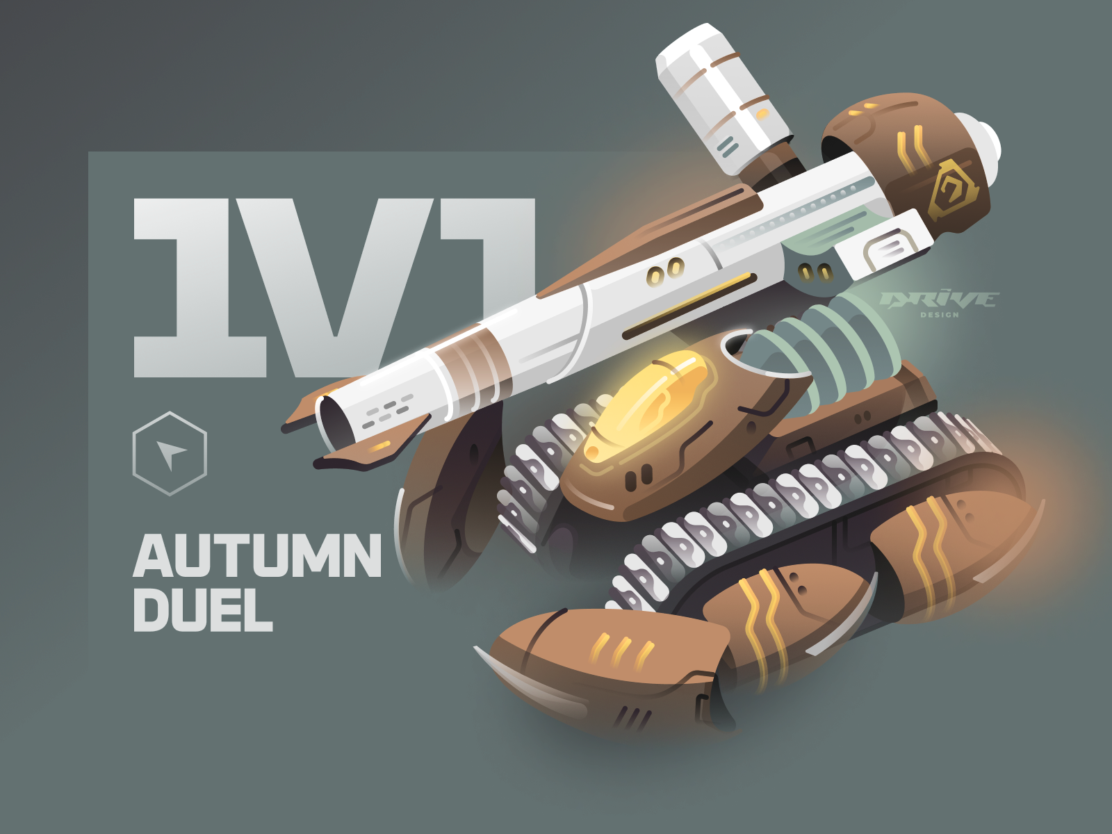 C&C3 Youtube and Discord Tournament Thumbnail 3d command and conquer cyberpunk cybersport dota esports flat gradient illustration rts shining smooth soft space starcraft tank tiberium vector vehicle war