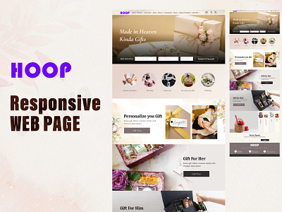 Gift Shop Webpage Design Templates - Showcase branding e commerce ecommerce website graphic design landing page online store responsive design user experience (ux) user interface (ui)