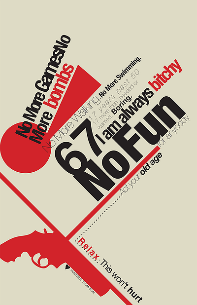 Hunter S. Thompson - In His Own Words deconstructionist graphic design poster typography