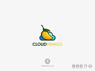 Cloud mango animation branding graphic design illustration logo logodesign logoinspiration ui vector