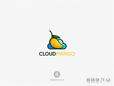 Cloud mango animation branding graphic design illustration logo logodesign logoinspiration ui vector