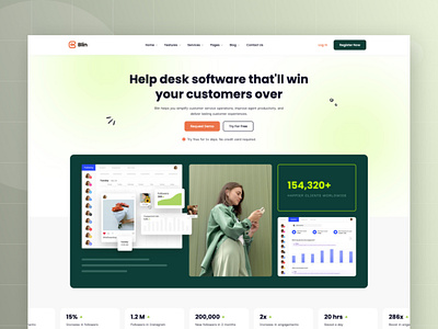 Blin - Help Desk Software digital agency digital marketing email marketing envytheme help desk software online meeting time tracking ui design ux design