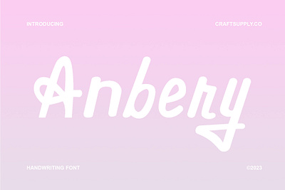 Anbery Font - Craft Supply Co creative design elegant font lettering logo typeface