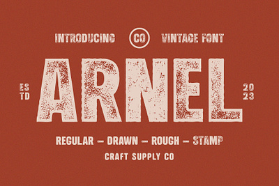 Arnel Vintage Font - Craft Supply Co brush creative design elegant font lettering logo typeface