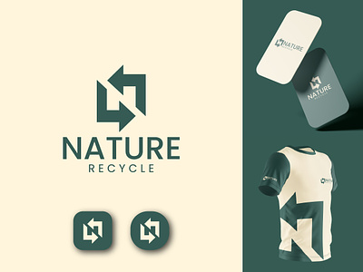 Nature Recycle Logo Design energy green nature recycle renewable