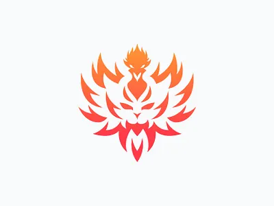Pheonix Tiger In Flame Logo animal bird branding design flame gradient graphic design illustration lion logo pheonix tiger vector