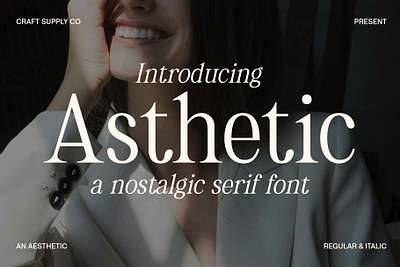 Asthetic Font - Craft Supply Co brush creative design elegant font lettering logo typeface