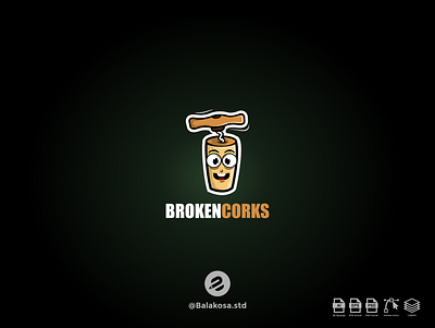 Broken Corks logodesign winery