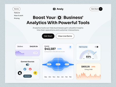 SaaS Landing Page Design figma homepage landing page minimalistic landing page l saas saas design saas landing page saas ui saas web saas web design saas website web design web ui website design