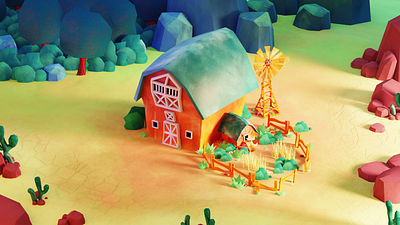 The Farm 3d animation branding design graphic design illustration logo motion graphics vector