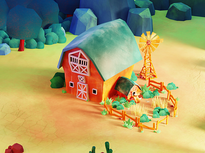 The Farm 3d animation branding design graphic design illustration logo motion graphics vector