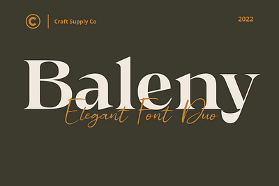 Baleny Font - Craft Supply Co brush creative design elegant font lettering logo typeface