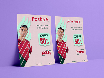 Flyer Design | Poshak | Clothing Brand ad banner brand branding design facebookpost flyer flyerdesign flyerpost graphic design instagrampost jersey modern poshak socialmedia unique