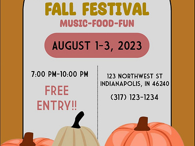 Fall Flyer Design Graphic Design by Aubrey Turner on Dribbble