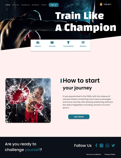 Gym UI/UX web design branding design ui ui ux design ux vector web