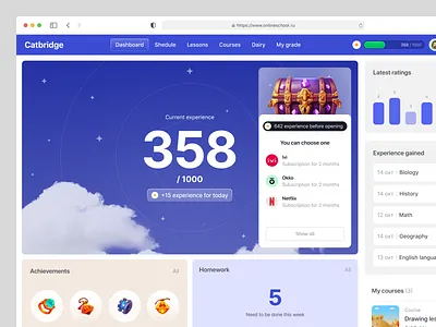 Dashboard. Online school. dashboard design interface minimal typography ui uiux ux web webdesign website