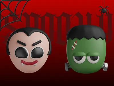 Halloween 3d asset blender cinema 4d design halloween holidy human illustration illustrator path red spider spider web spooky template