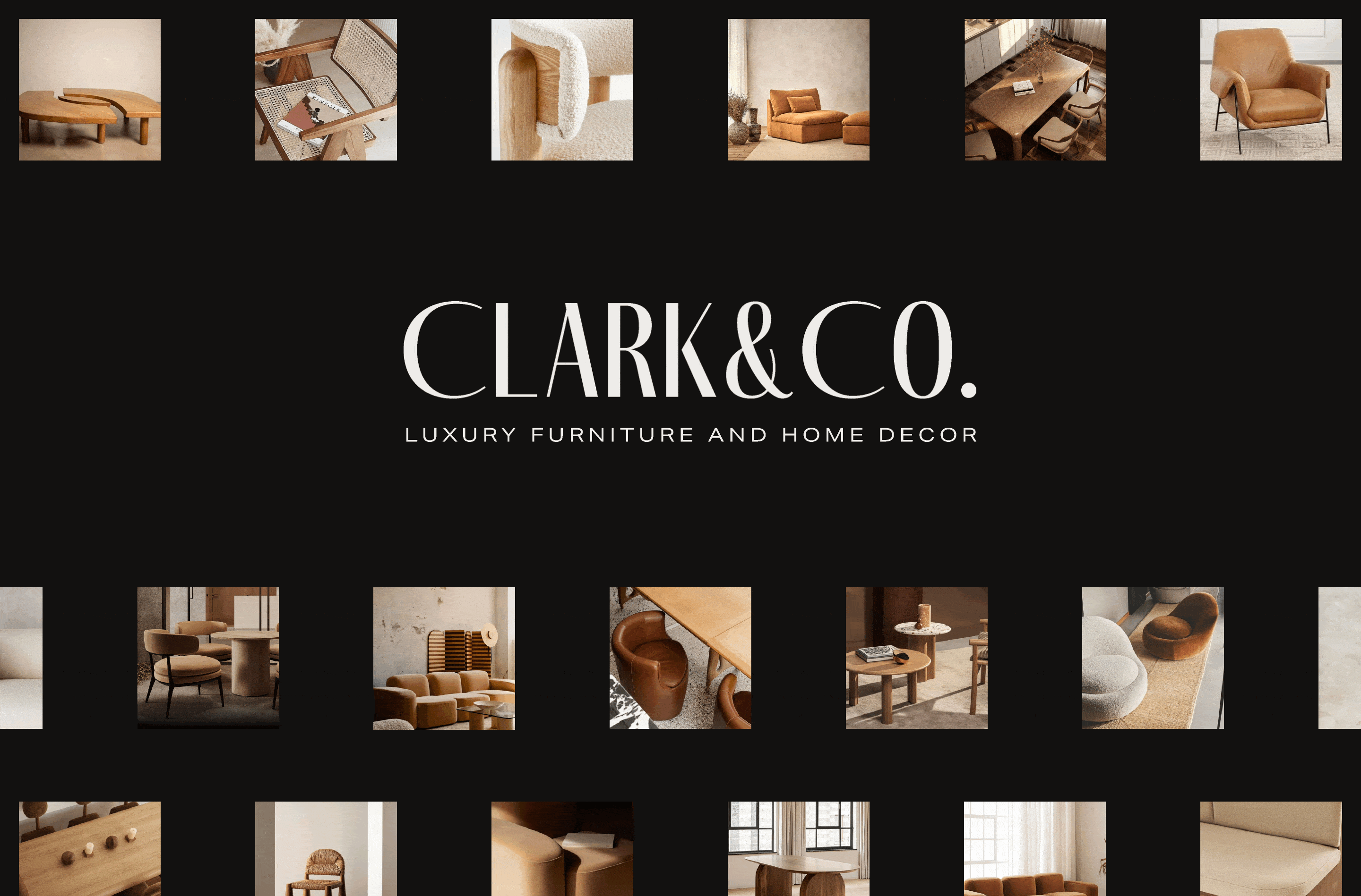 Clark&Co. Logotype brand identity branding furniture logotype luxury furnityre