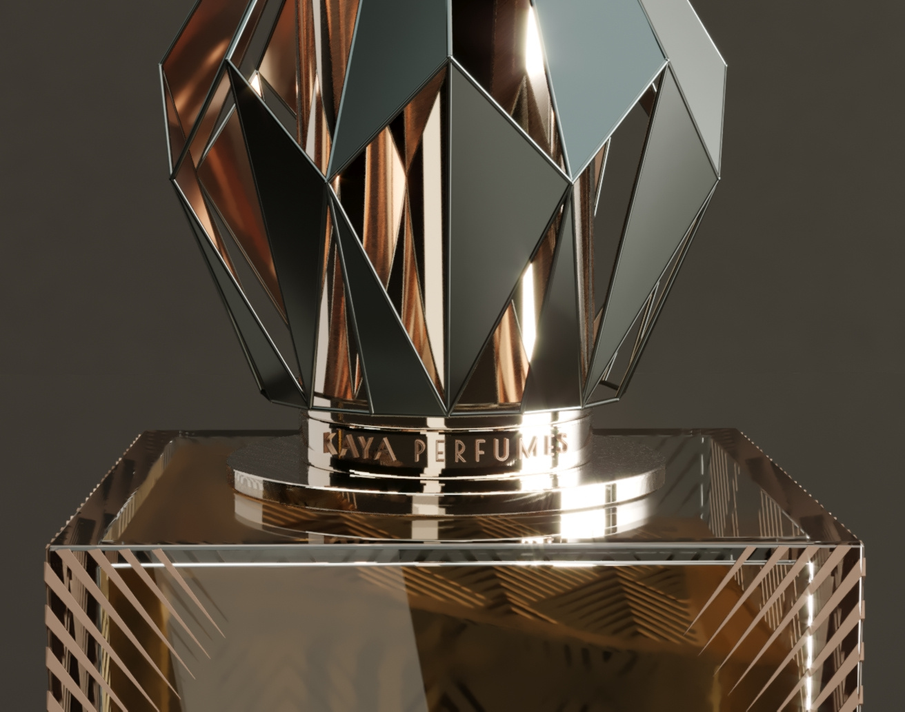 Kaya Perufme Bottle 3d bottle branding design illustration packaging perfume product render