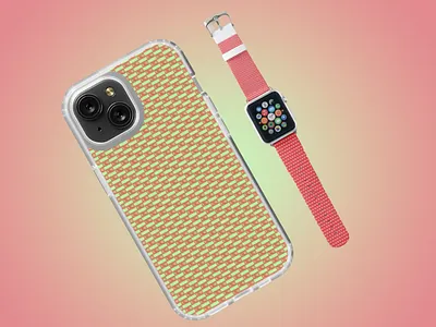 Phone case and Apple Watch band 3d apple watch band beautiful case brand branding business card design graphic design graphicdesign illustration iphone logo mockup design motion graphics phone case soft case trendy trendy design ui vector