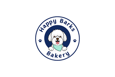 Dog Illustration adobe illustrator bandana cartoon dog dog bandana furry dog happy dog logo logo design logo designer mascot mascot logo poodle white