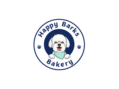 Dog Illustration adobe illustrator bandana cartoon dog dog bandana furry dog happy dog logo logo design logo designer mascot mascot logo poodle white