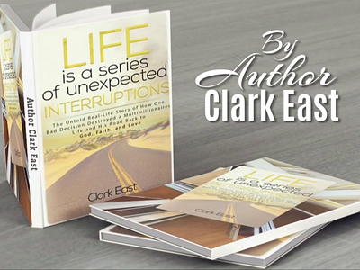 Author Clark East amazon author books branding content graphic design internet sales readers videography visual presentation