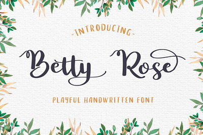 Betty Rose Font - Craft Supply Co brush creative font lettering logo typeface