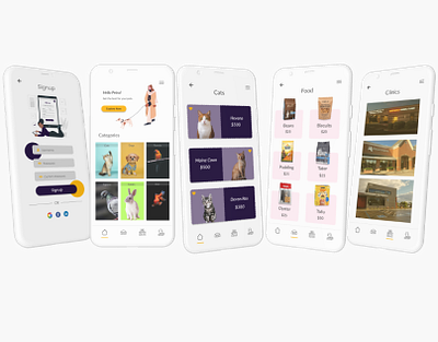 Pet Care App app design desiging figma mobile app mobile screen pet app project ui user interaction uxui