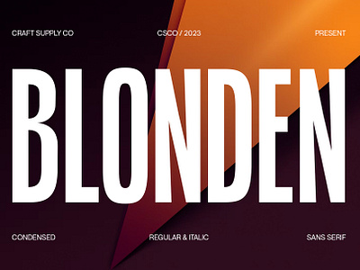 Blonden Font - Craft Supply Co brush creative design elegant font lettering logo typeface