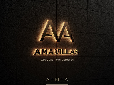 Logo Design for AMA Villas 2d 3d 3d logo 3d mockup brand branding design digital digital art graphic design identity branding illustration logo luxury minimal modern real estate rent rental