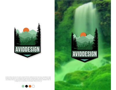 Avid Design Logo agency branding design graphic design illustration logo nature scenery