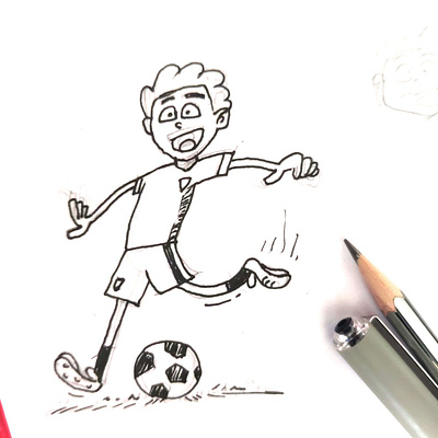 Goal Kick digital art drawing illustration
