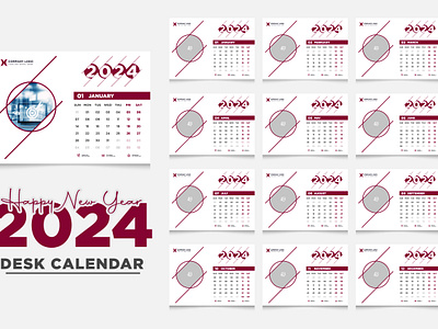 Desk calendar 2024 branding business calendar calendar calendar 2024 calendar design calendar template design desk calendar desk calendar 2024 desk calendar template graphic design illustration logo luxury office calendar table calendar typography ux vector wall calendar