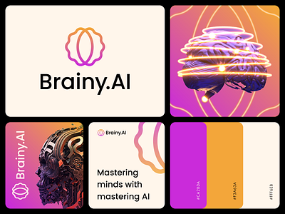 Brainy AI Logo Design ai ai logo artificial intelligence brain brand identity branding design business gradient logo logo design logo designer logo maker logo mark logodesign logos smart creative timeless simple software startup tech logo technology logo visual identity