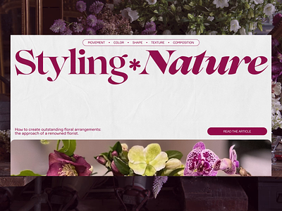 Styling nature animation fashion floral flowers longread magazine minimal startup technology typography ui ux web website