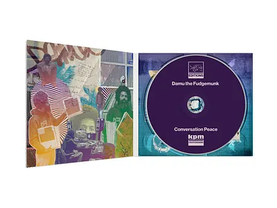 Damu The Fudgemunk - Conversation Peace on KPM. CD Product shot. branding design graphic design illustration logo typography vector