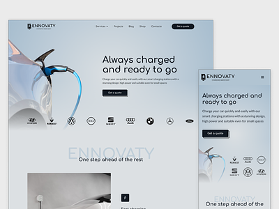 Hero Section Design for Electric Car Charging Station Company car electric electric car electric car charging ev ev car hero section ui ui design web design webflow webflow design website