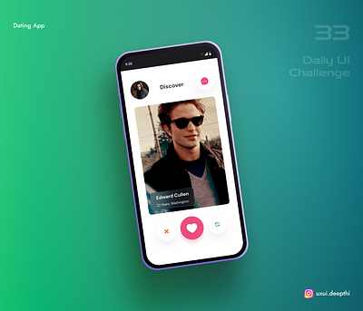 Dating app | Daily UI Challenge # 33/90 | Interaction Design ui design ux design uxui designer