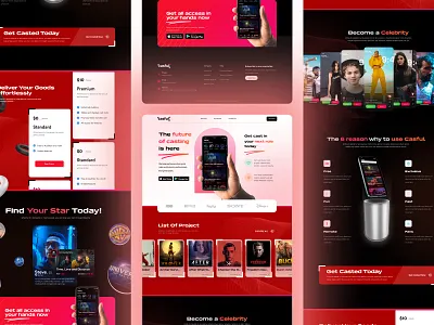 Movie Casting Landing Page casting castingagency film filmproduction landingpage landingpagedesign mobile app mobile ui movie movieindustry webdesign