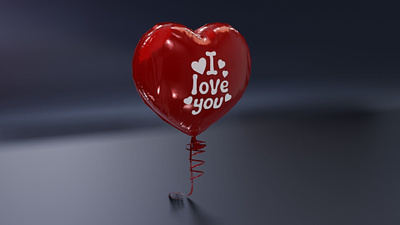 FREE Balloon Heart Shaped 3D Model 3d 3d model balloon balloon 3d model celebration download for free free 3d model free balloon free balloon 3d model free download heart love noai valentines day