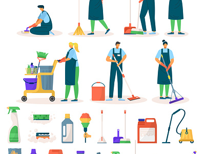 Cleaning service cleaning concept design graphic design illustration logo service vector