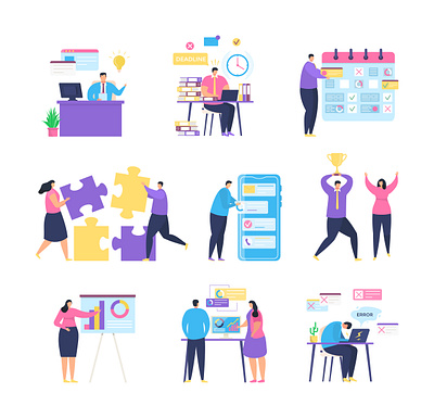 Business managements business concept design graphic design illustration managements office vector workers