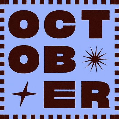 Octoberrr 2d animation animation design gif graphic design illustration loop motion graphics type typo typography