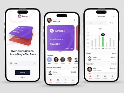 Mobile App for Modern Banking - Digital Bank app design application bankingapp design digitalbank minimal ui ui uidesign uiux uiux design walletapp