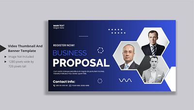 Video thumbnail design for business proposal cover