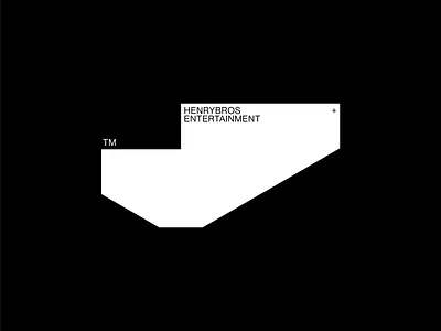 HenryBros Entertainment abstract logo black and white logo businesslogo flat logo graphic design icon logo logocollection logomark mark minimal minimal logo modernlogo symbol
