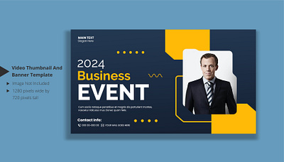 Video thumbnail and banner design for business event cover