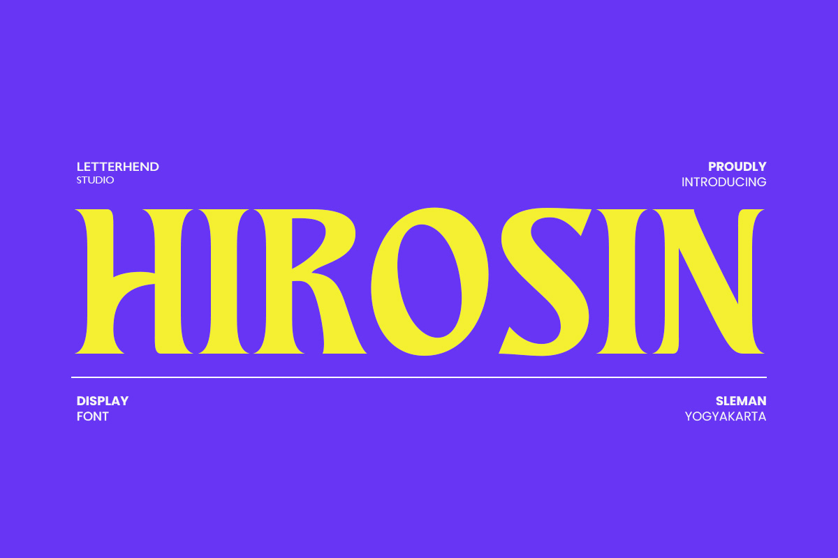 Hirosin - Display Font elegant freebies